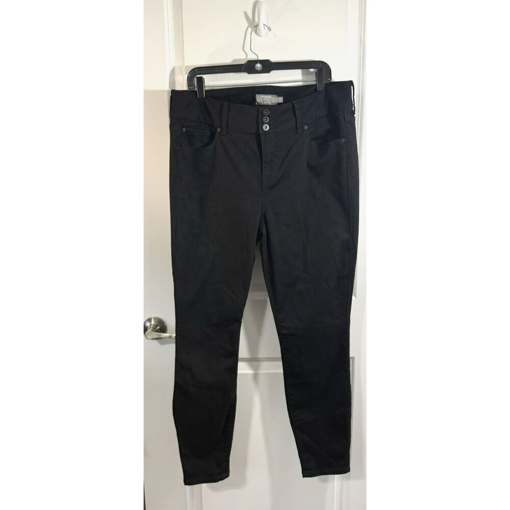 Torrid High Rise Jegging Jeans Womens Plus 18R Black Dark Wash Stretch Denim